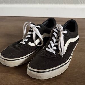 Vans Black and White Old Skool Low-Top Sneakers